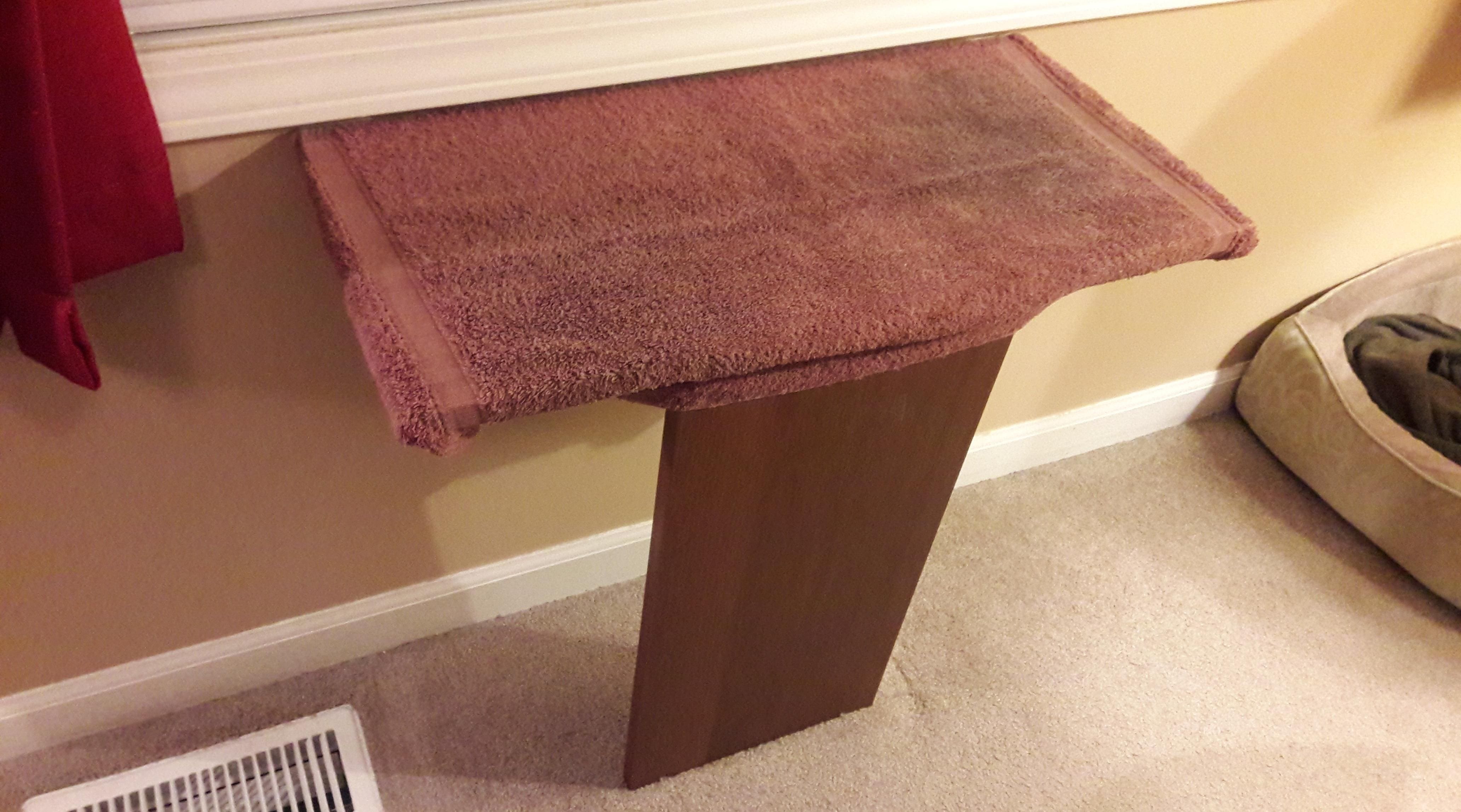 diy-cat-perch-mounted-on-wall diy cat perch mounted to a wall