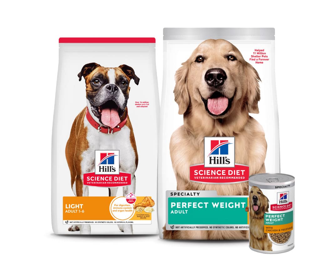 Weight management dog foods