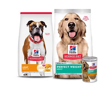 Weight management dog foods