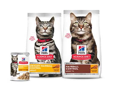 Urinary heath and hairball cat foods