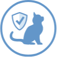 A cat with shield Icon